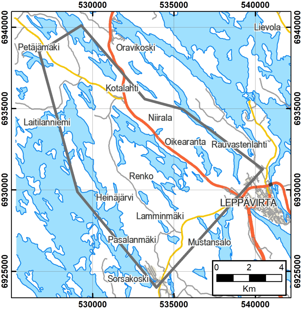 Geologian tutkimuskeskuksen kallioperätutkimukset Leppävirta-Heinävesi-Tuusniemi  alueella vuonna 2021 | GTK