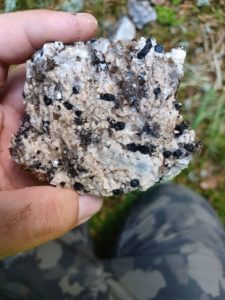 Rock in hand - geological specimen