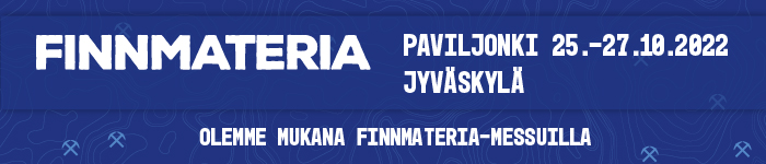 FinnMateria 2022 banneri, jossa ajankohta 25.-27.10.2022 ja paikka Paviljonki Jyväskylä